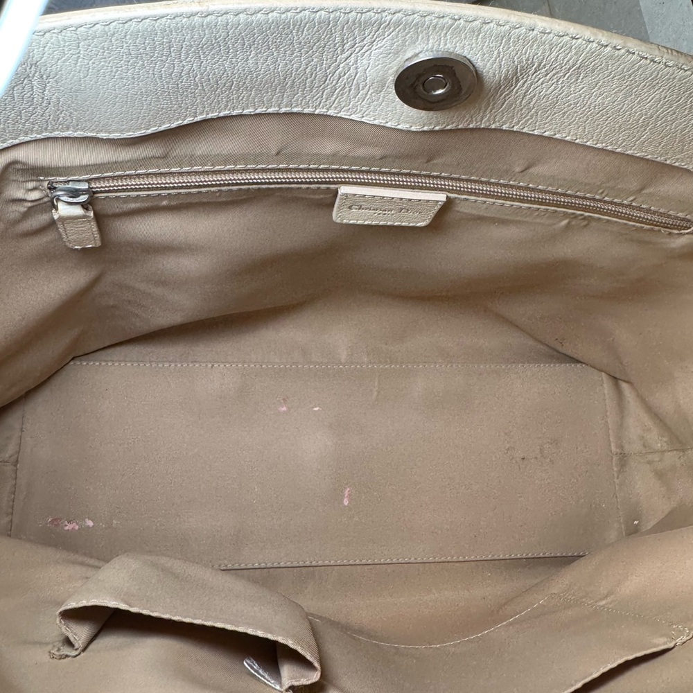 Vtg Authentic Christian Dior Troter Embroidered Diorissimo Canvas Tote Bag - Picture 7 of 16